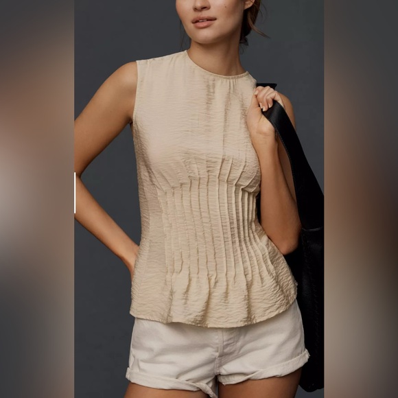 Anthropologie Tops - NWT ANTHROPOLOGIE The Della Pleated-Waist Shell Top